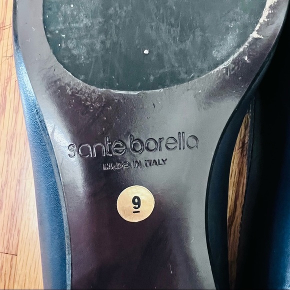 Sante Borella Womens Navy Flats With Pom-Pom Size 9​​ - Picture 6 of 6